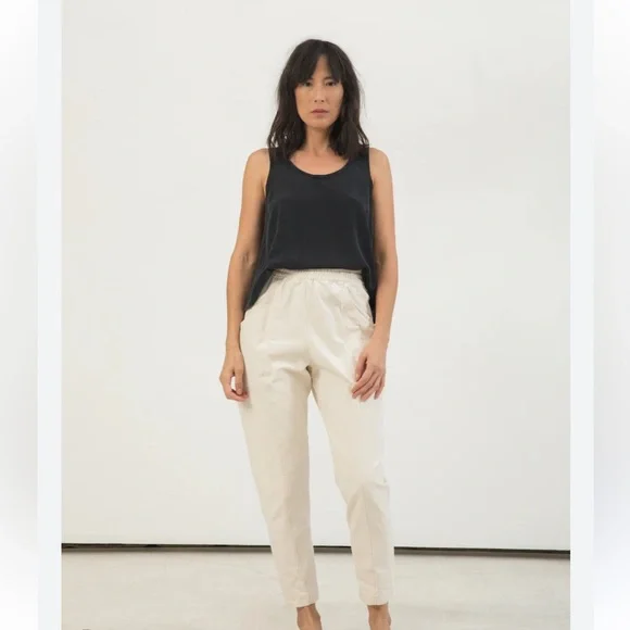 Elizabeth Suzann Clyde pants in natural cotton twill - Picture 2 of 7